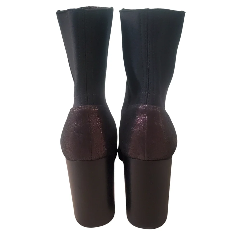 RAG & BONE New Agnes Metallic Copper Boot 40 EU Purple Black US 10